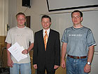 Zleva: ocenn Jan Kopp, Ing. Radovan Jelen,  Ing. Vclav Freylich