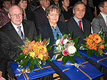 Zleva: prof. RNDr. Peter Mikuleck, Ph.D.,  doc. RNDr. Tatiana Gavalcov, CSc., prof. RNDr. Martin Gavalec, CSc.